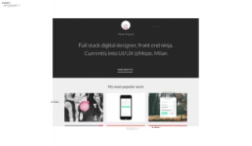 قالب وب سایت Dribbble Portfolio 