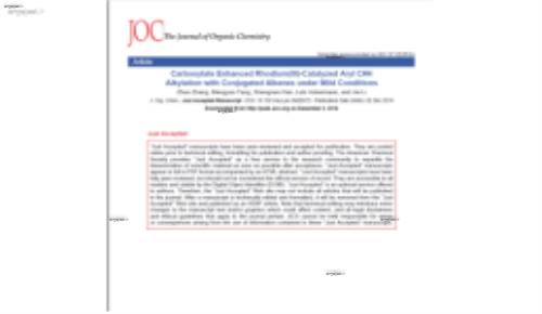 Carboxylate Enhanced Rhodium(III)-Catalyzed Aryl C#H Alkylation with Conjugated Alkenes under Mild Conditions